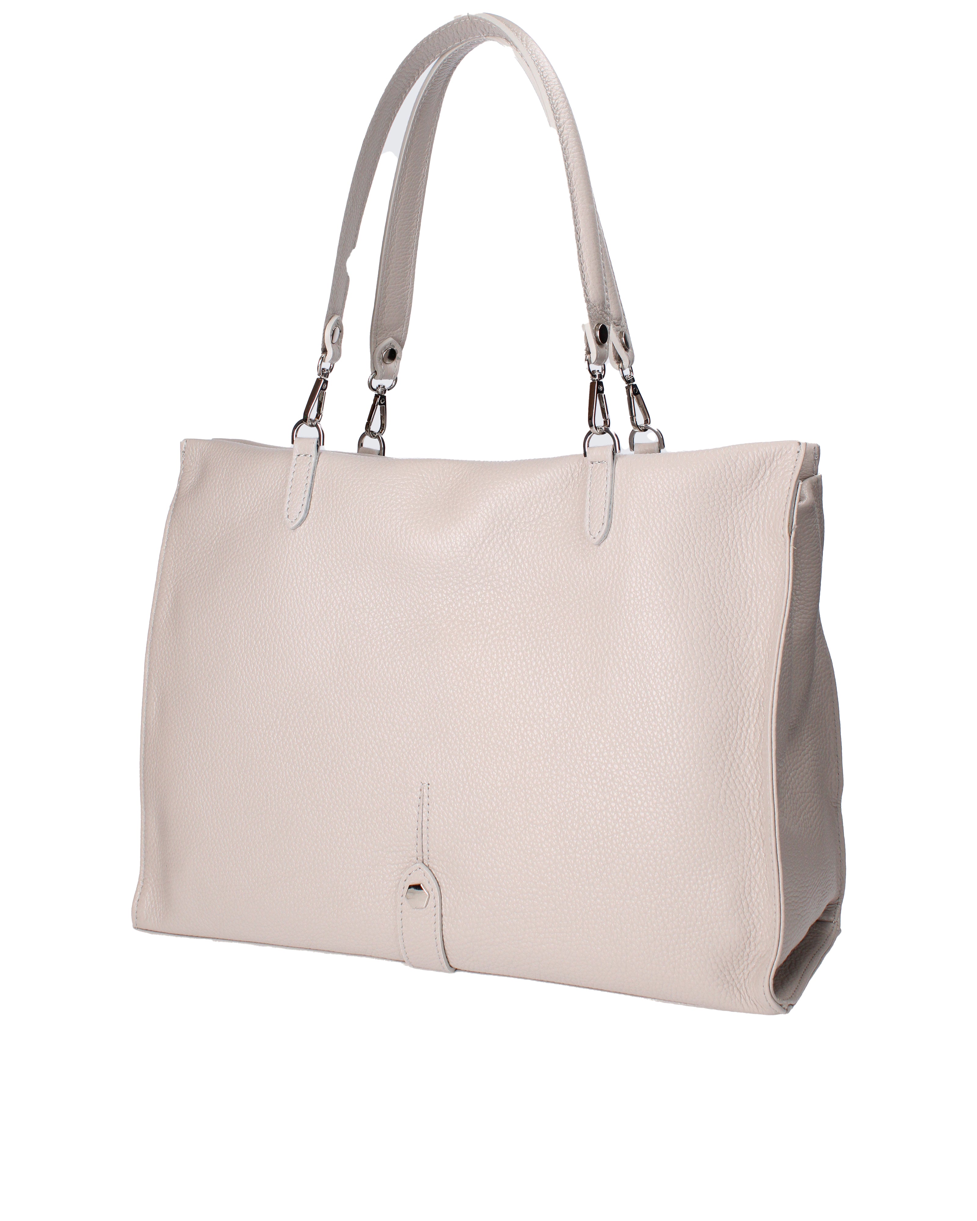 Borsa a mano da donna 100% vera pelle 07138-D86 GRIGIO PERLA Roberta Rossi