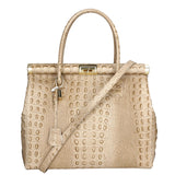 Deborah Borsa a mano da donna Pelle Croco Stampata 7727-C40 TAUPE SCURO DARK TAUPE Gave Lux