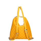 Women's shoulder bag convertible into a backpack in genuine leather Made in Italy 30x31x6 cm