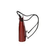 Fabiola Borsa a spalla da donna 100% pelle 9039-ROSSO NERO Gave Lux