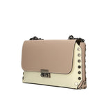 Vera pelle 8641-BEIGE+ROSATA Borsa a tracolla da donna Evanthe Pro Gave Lux