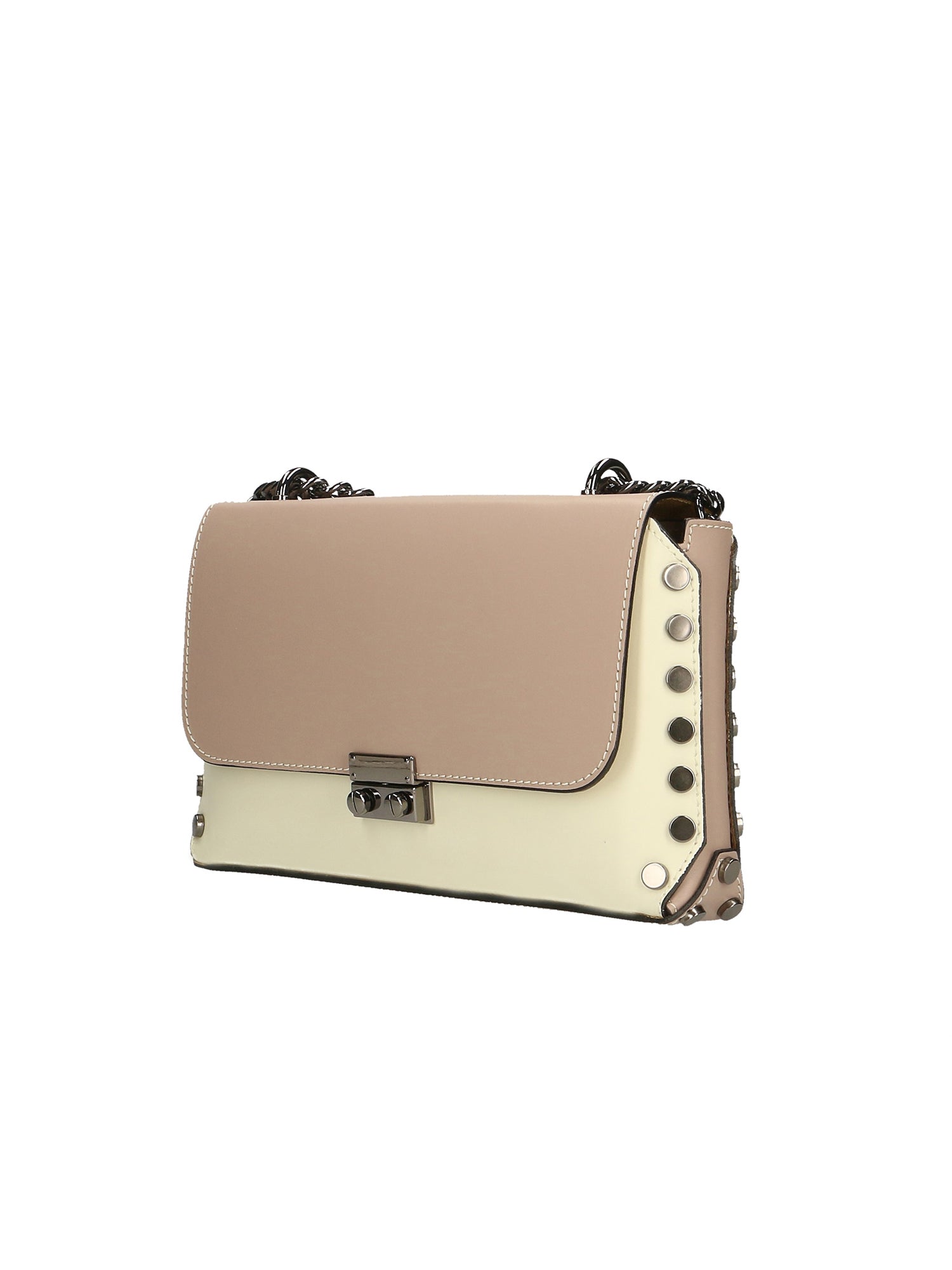 Vera pelle 8641-BEIGE+ROSATA Borsa a tracolla da donna Evanthe Pro Gave Lux