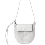 Borsa a Tracolla in Dollaro Leather Bianco