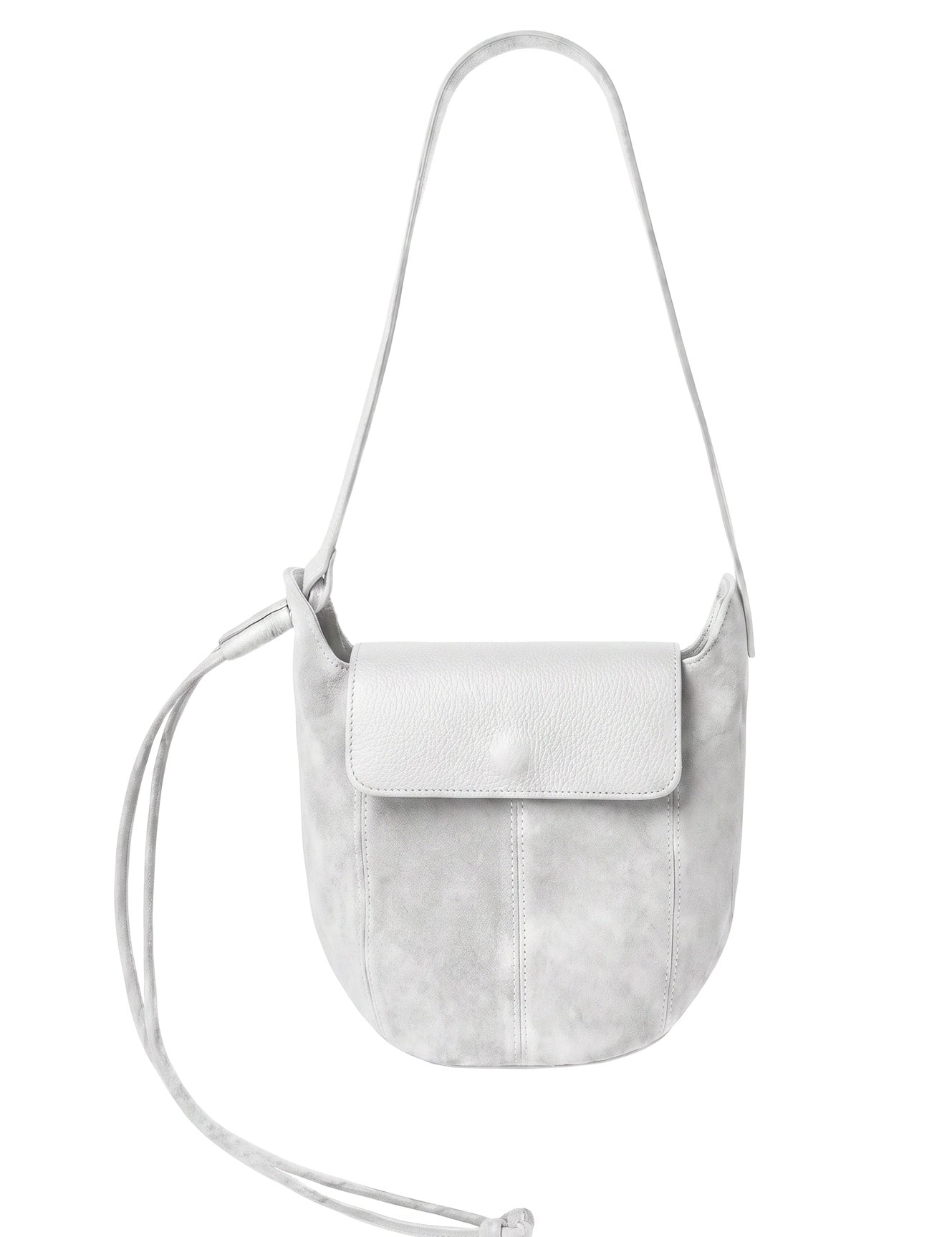 Borsa a Tracolla in Dollaro Leather Bianco