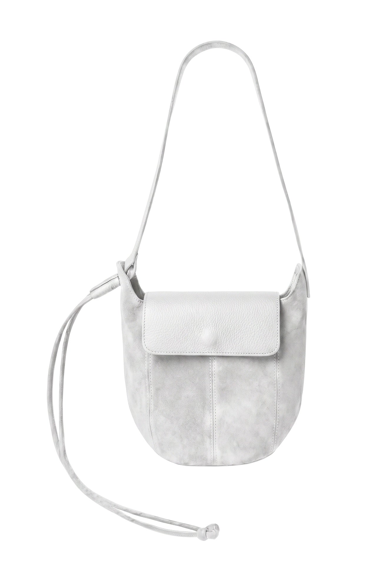 Borsa a Tracolla in Dollaro Leather Bianco