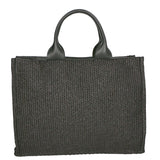 Allison Borsa a spalla da donna Paglia e pelle 05117-12 S28 NERO Gave Lux