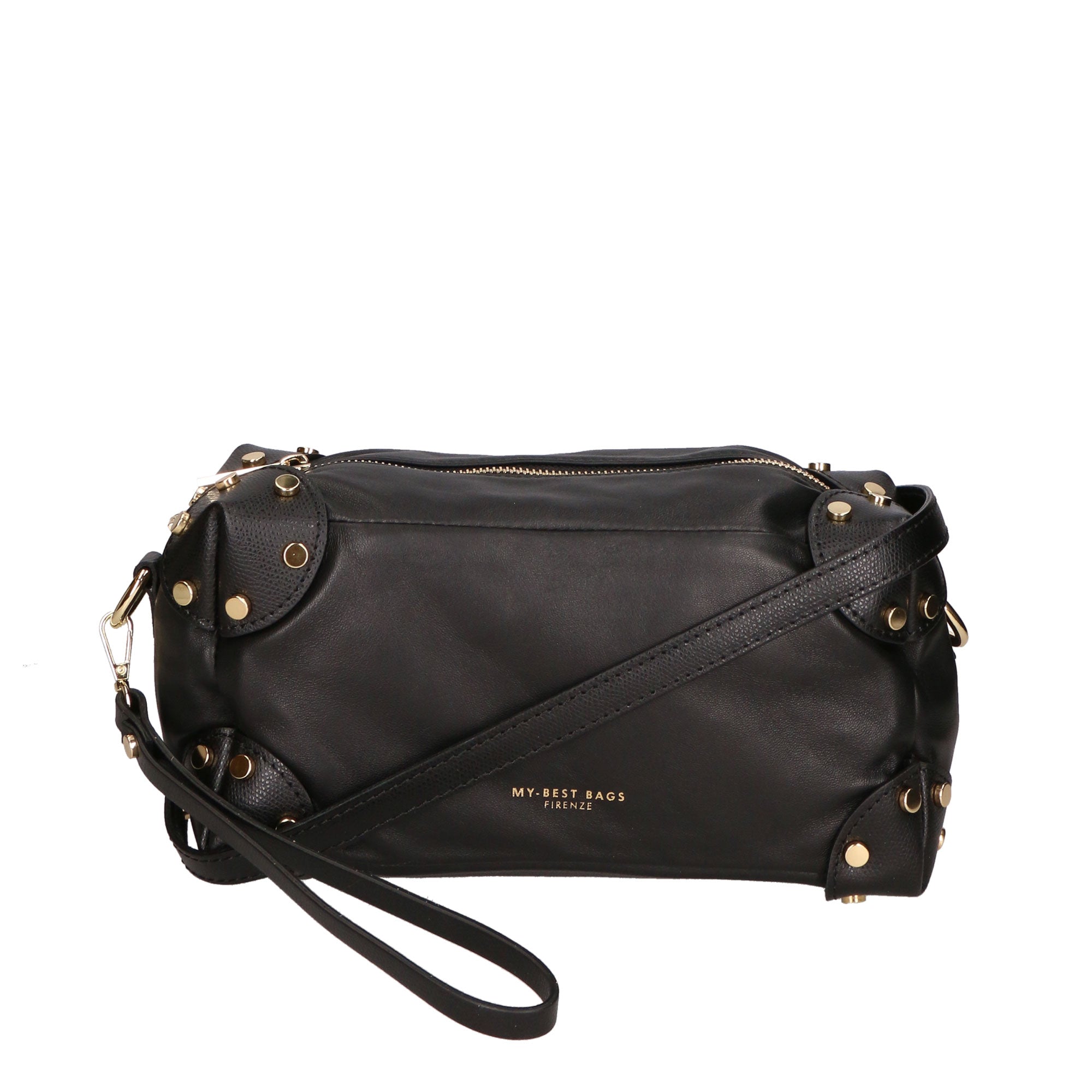 Borsa a tracolla da donna Vera pelle MYB-6011-FW-NERO+P636 NERO My Best Bag