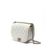 Borsa a mano da donna 100% PVC FLAT ZOE-OFF BLANC + SILVER Marc Ellis