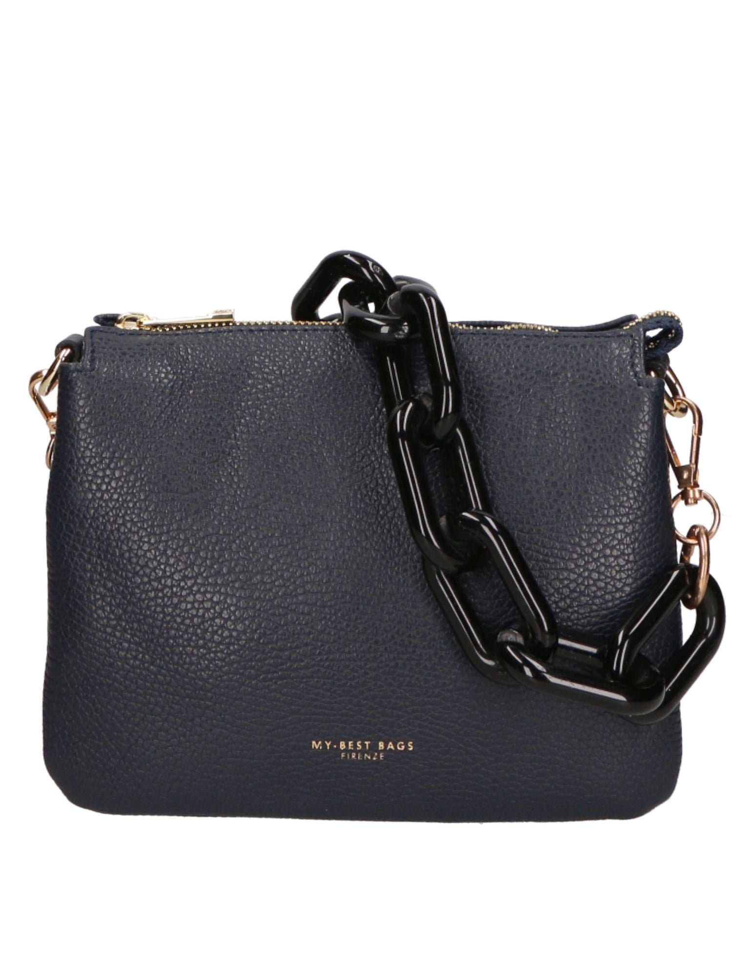 Borsa a spalla da donna Vera pelle italiana MYB-8020-FW-D26 BLU NOTTE My Best Bag