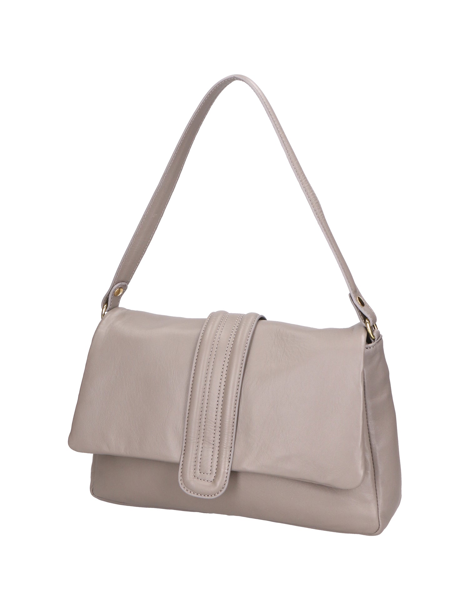 Jasmine Borsa a spalla da donna Vera pelle 06496-S77 GRIGIO PERLA Gave Lux