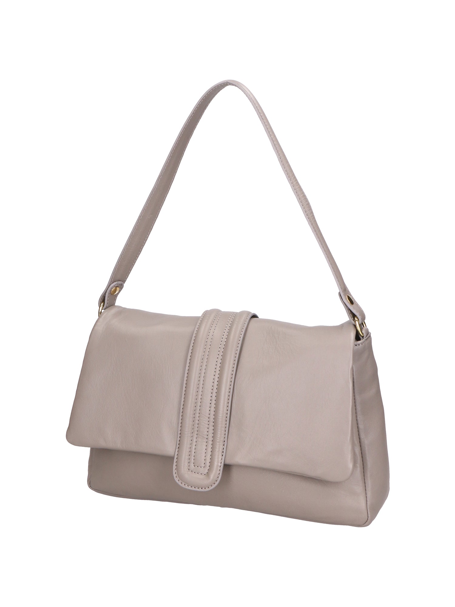 Jasmine Borsa a spalla da donna Vera pelle 06496-S77 GRIGIO PERLA Gave Lux
