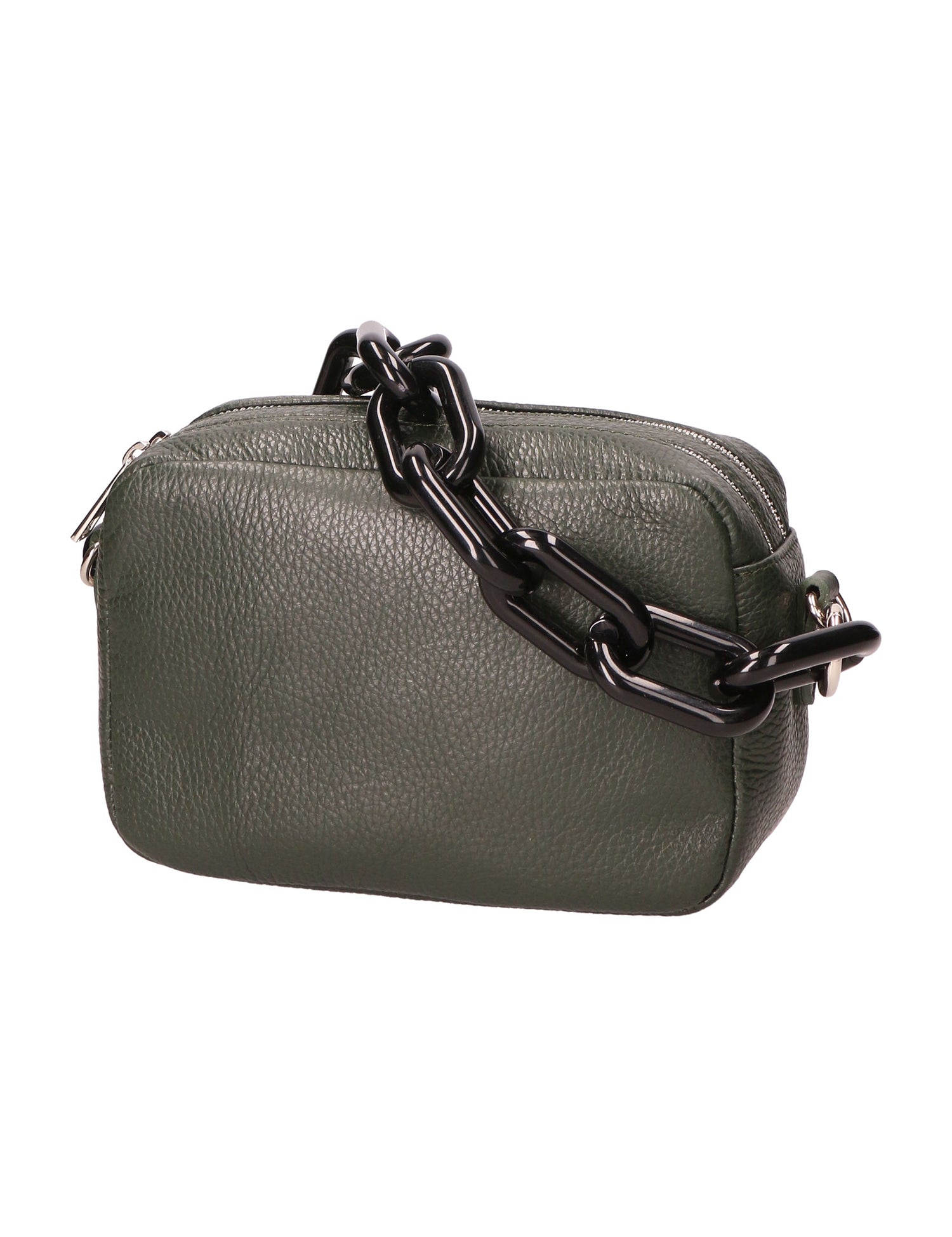 Barbara Borsa a spalla da donna Vera pelle 05706-D14 VERDE SCURO DARK GREEN Gave Lux