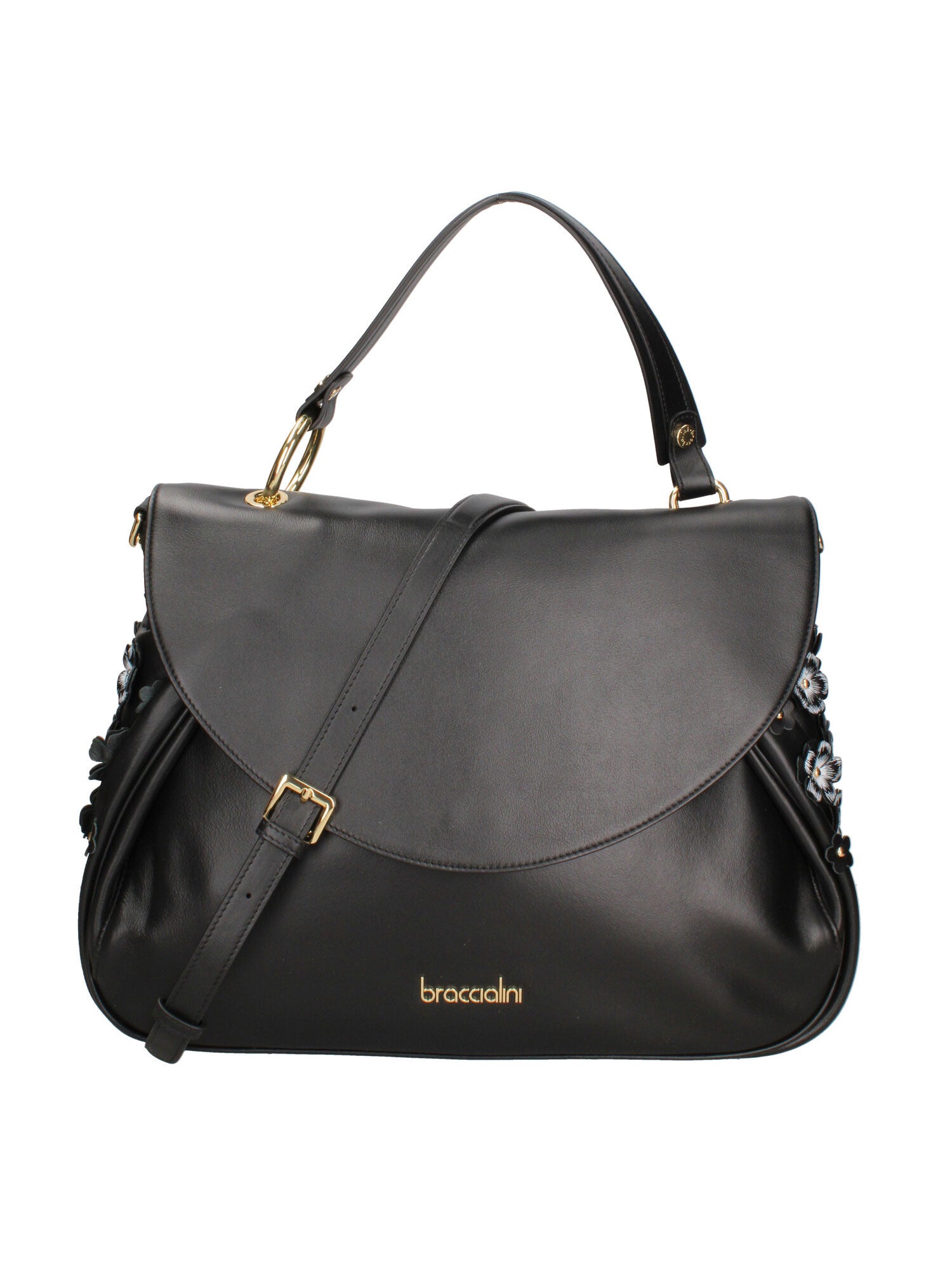 Zelia Ultra Borsa a mano da donna 100% pelle B17243-NERO Braccialini