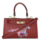 Noel Borsa a mano da donna Vera pelle 04265-D10 ROSSO SCURO DARK RED Gave Lux