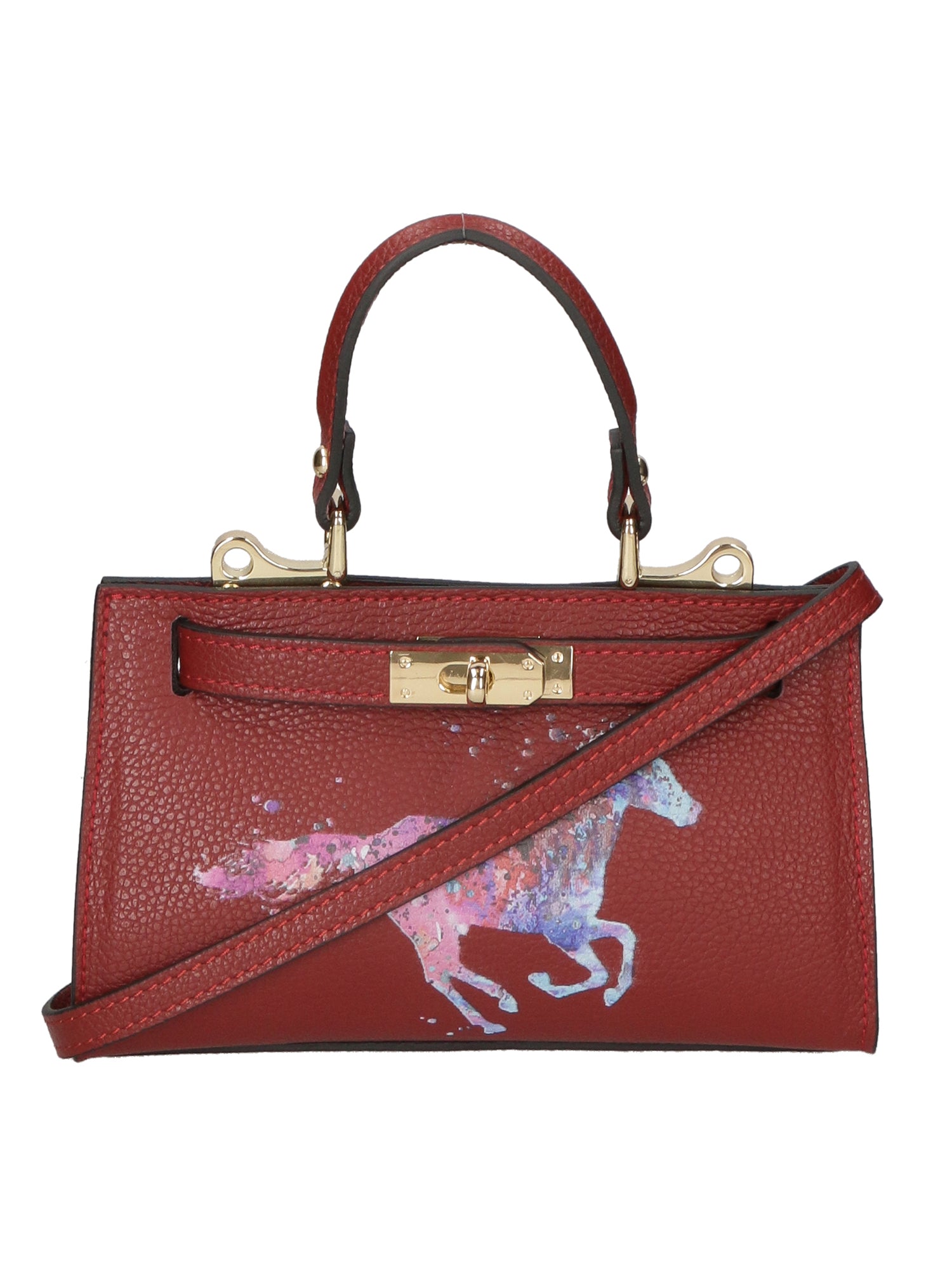 Noel Borsa a mano da donna Vera pelle 04265-D10 ROSSO SCURO DARK RED Gave Lux
