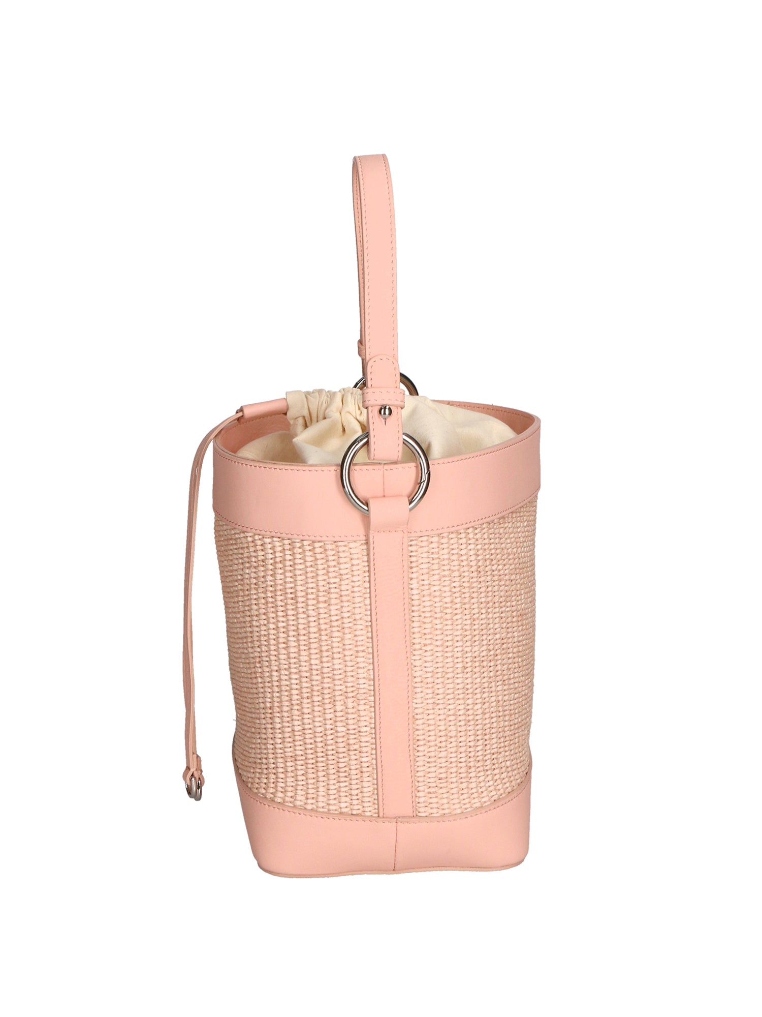 Borsa a secchiello da donna Misto pelle e tessuto MYB-05165-SS-506+S13 ROSA My Best Bag