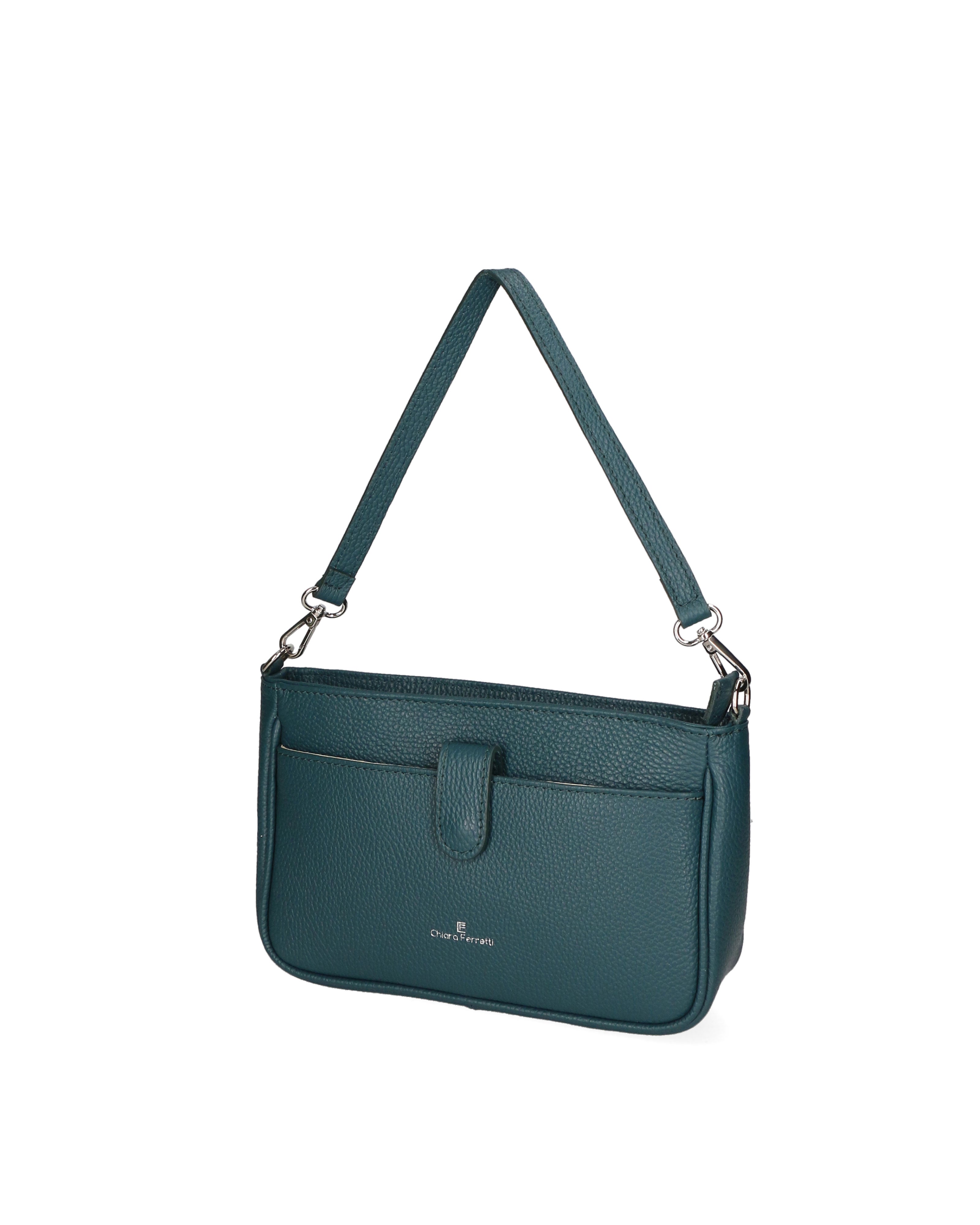 Celeste Plus Borsa a tracolla da donna Vera Pelle 04156-D33 PETROLIO Chiara Ferretti