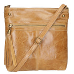 Carmen Borsa a tracolla da donna Vera pelle 10034-CUOIO Gave Lux