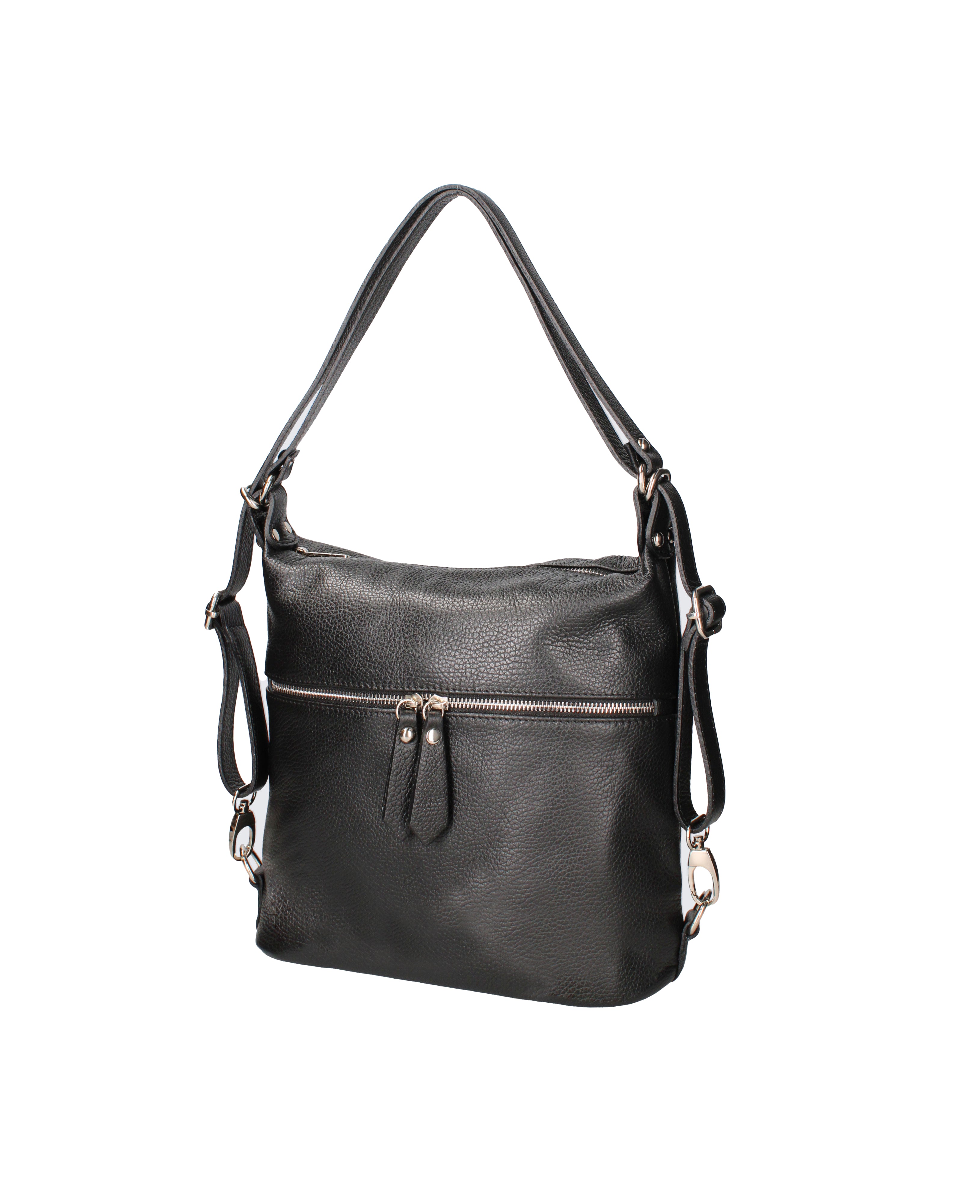 Bianca Borsa a spalla da donna Vera pelle 07136-D28 NERO Viola Castellani