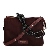 Borsa a spalla da donna Vera pelle di cavallino MYB-8021-FW-BORGOGNA My Best Bag