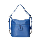 Women's White Convertible Shoulder Bag in Genuine Leather Made in Italy 30x26x9 cm