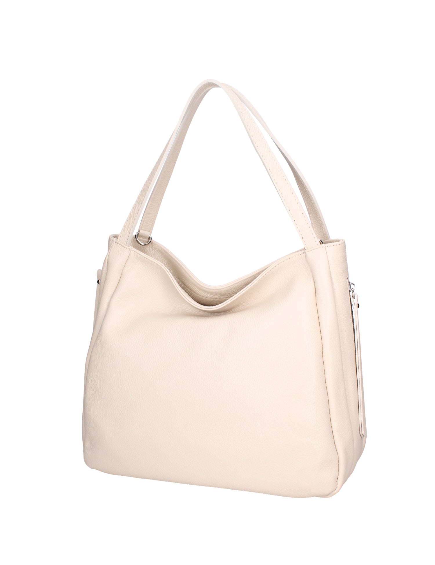 Borsa a spalla da donna Misto pelle e tessuto 07155-D37 LATTE Roberta Rossi