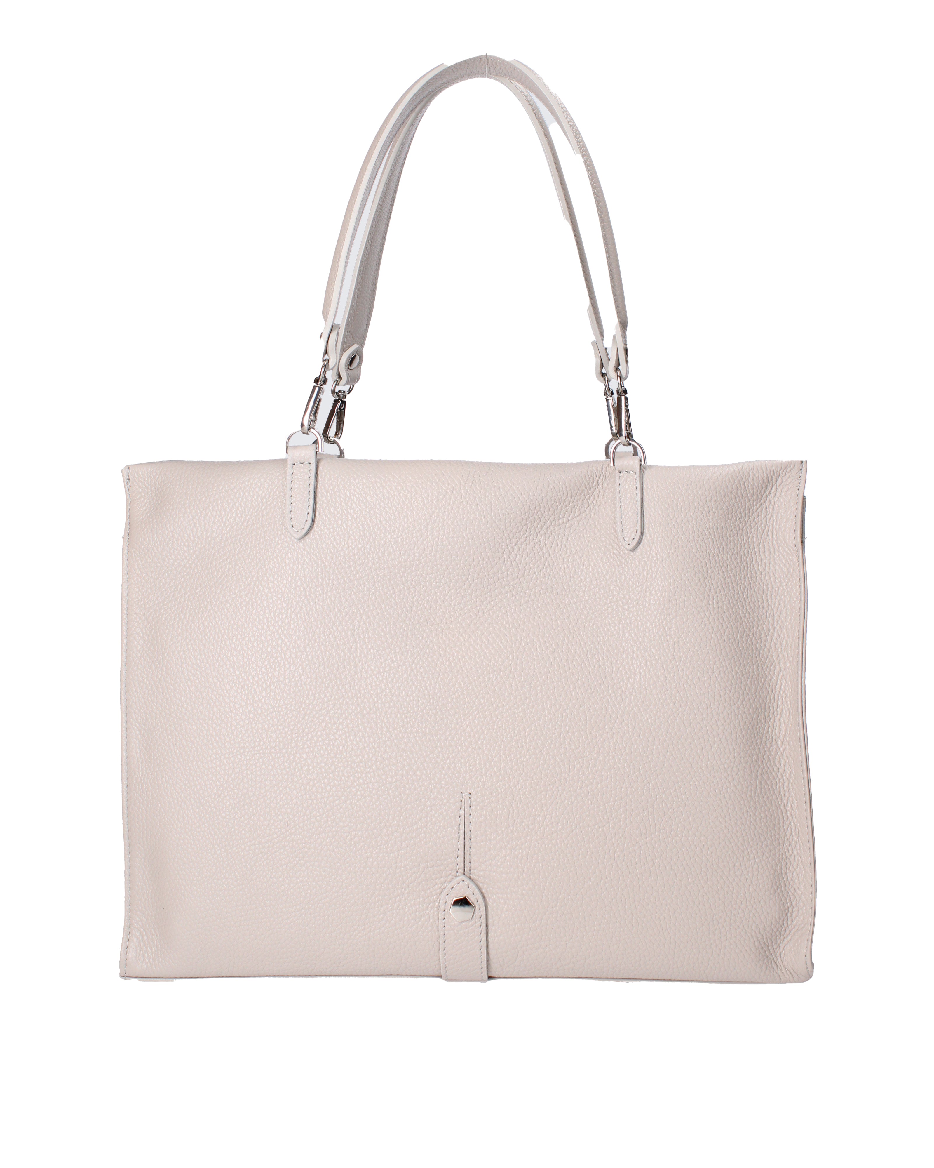 Borsa a mano da donna 100% vera pelle 07138-D86 GRIGIO PERLA Roberta Rossi