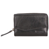 Portafoglio unisex in vera pelle Made in Italy SN2827847-BLACK Santini Firenze