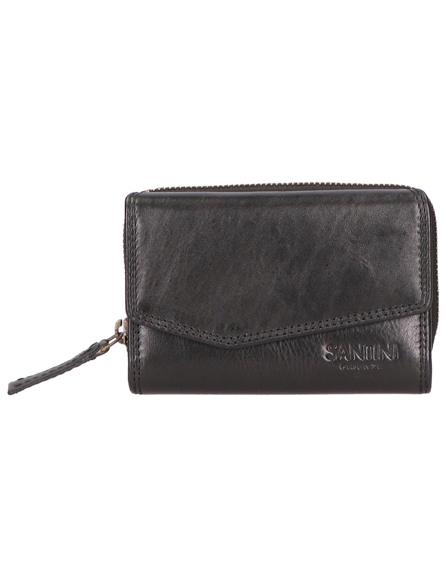 Portafoglio unisex in vera pelle Made in Italy SN2827847-BLACK Santini Firenze