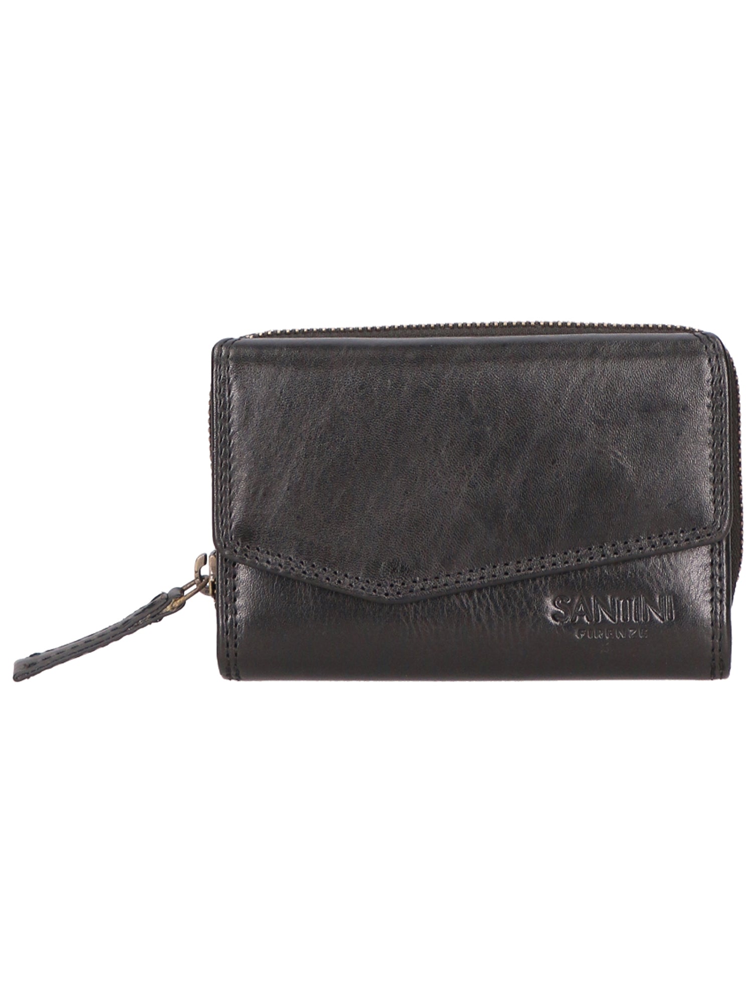 Portafoglio unisex in vera pelle Made in Italy SN2827847-BLACK Santini Firenze