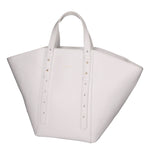 Borsa a mano da donna 100% pelle artigianale MYB-7029-SS-P 601 BIANCO WHITE My Best Bag