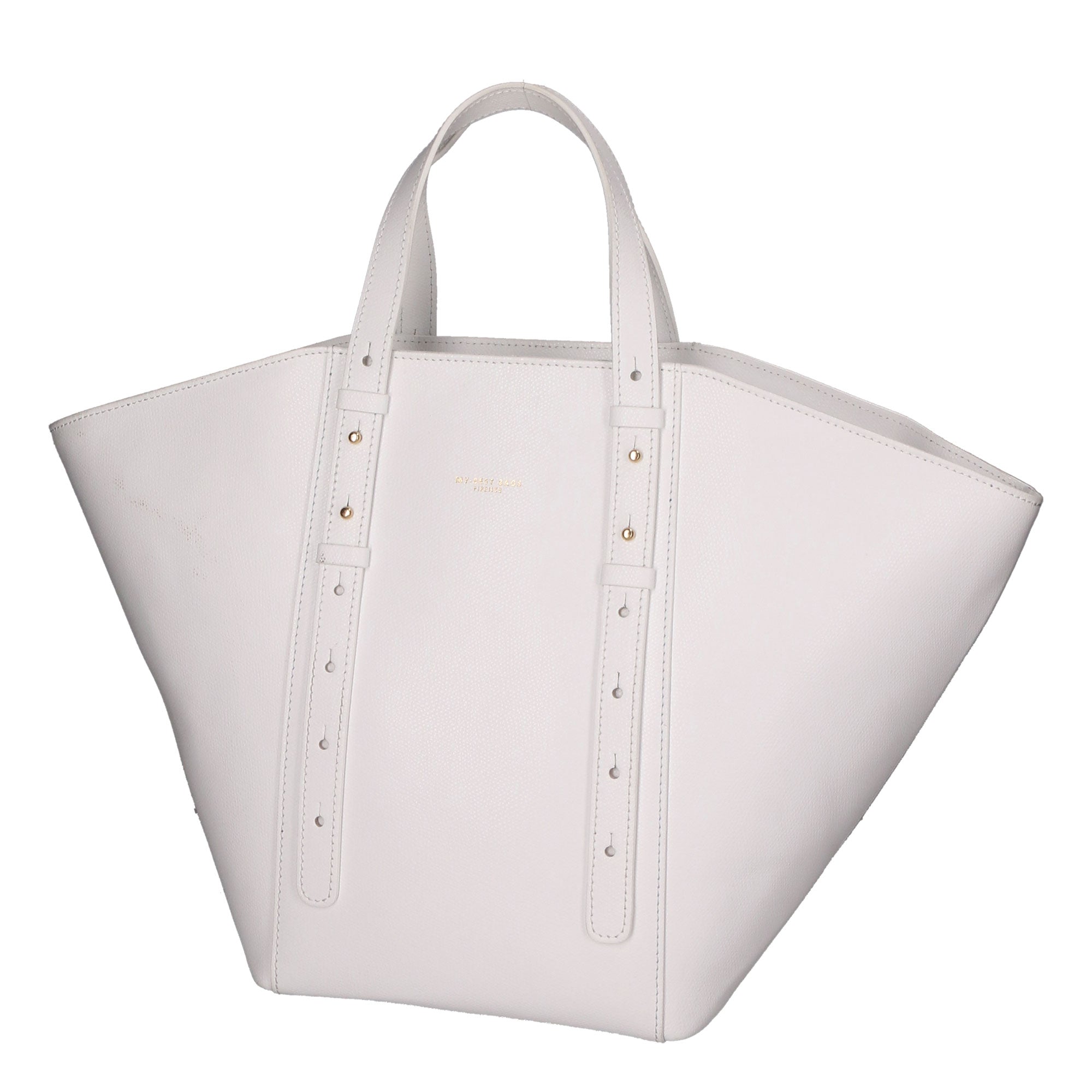 Borsa a mano da donna 100% pelle artigianale MYB-7029-SS-P 601 BIANCO WHITE My Best Bag