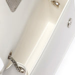 Borsa a mano da donna 100% Pvc FLAT SUPERMEE M-WHITE + SILVER Marc Ellis