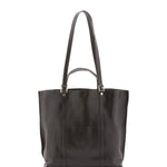 Borsa a spalla unisex in vera pelle Made in Italy 4610-NERO Alessia Firenze