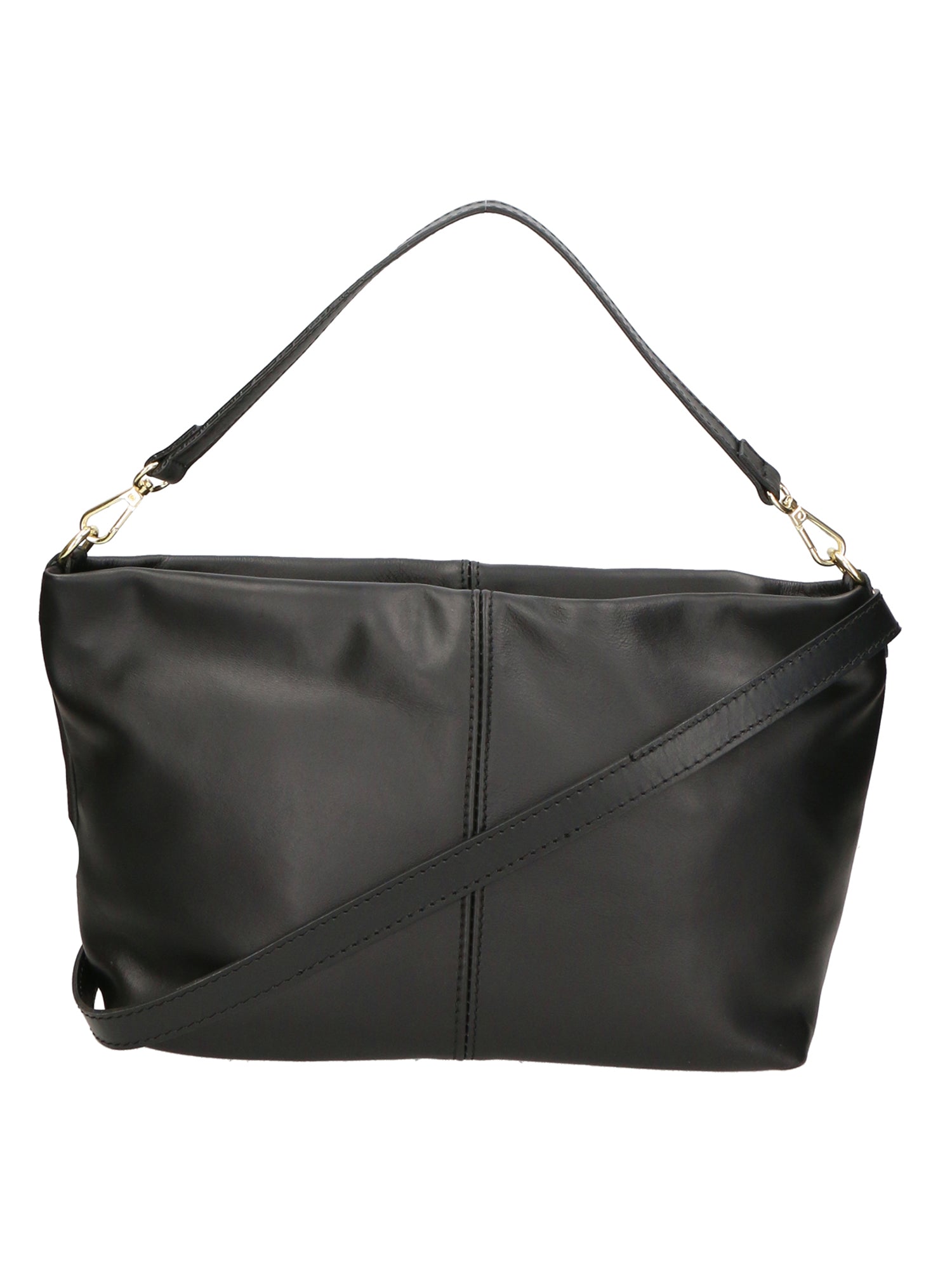 Ginevra Borsa a spalla da donna Vera pelle 05936-NERO BLACK Gave Lux