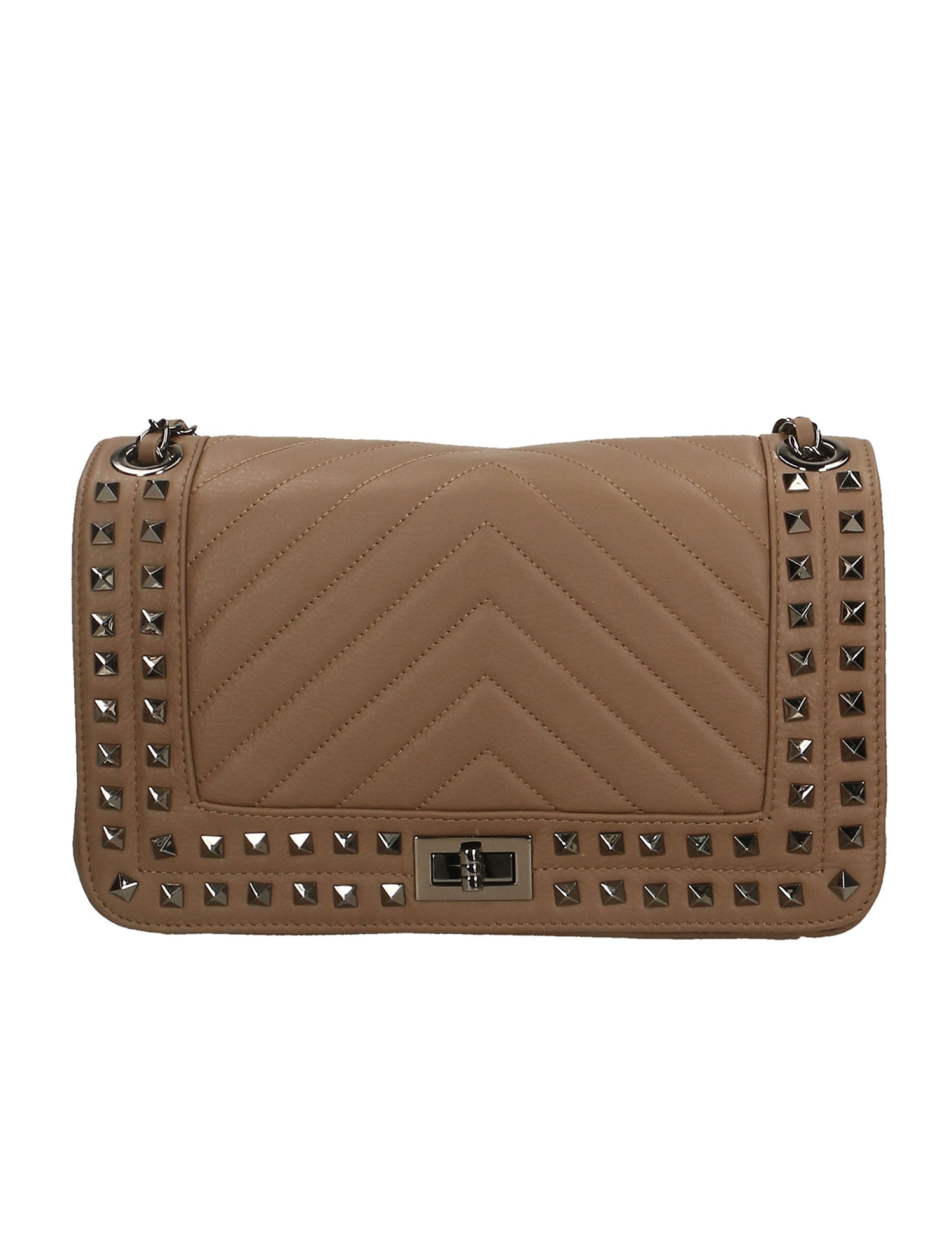 Bologna Borsa a spalla da donna Vera pelle 6590-TAUPE Gave Lux