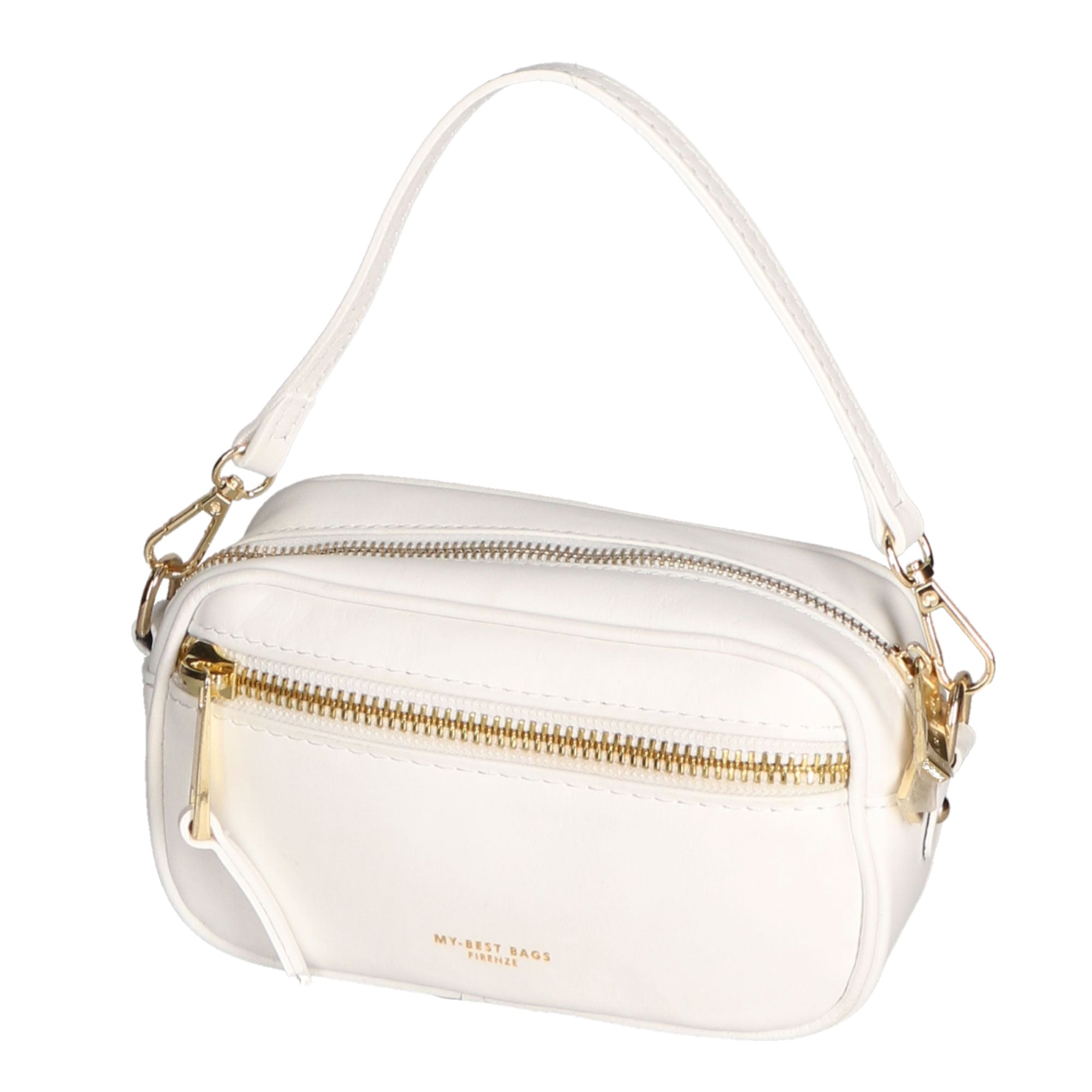 Borsa a tracolla da donna Vera pelle MYB-7031-SS-S01 BIANCO My Best Bag
