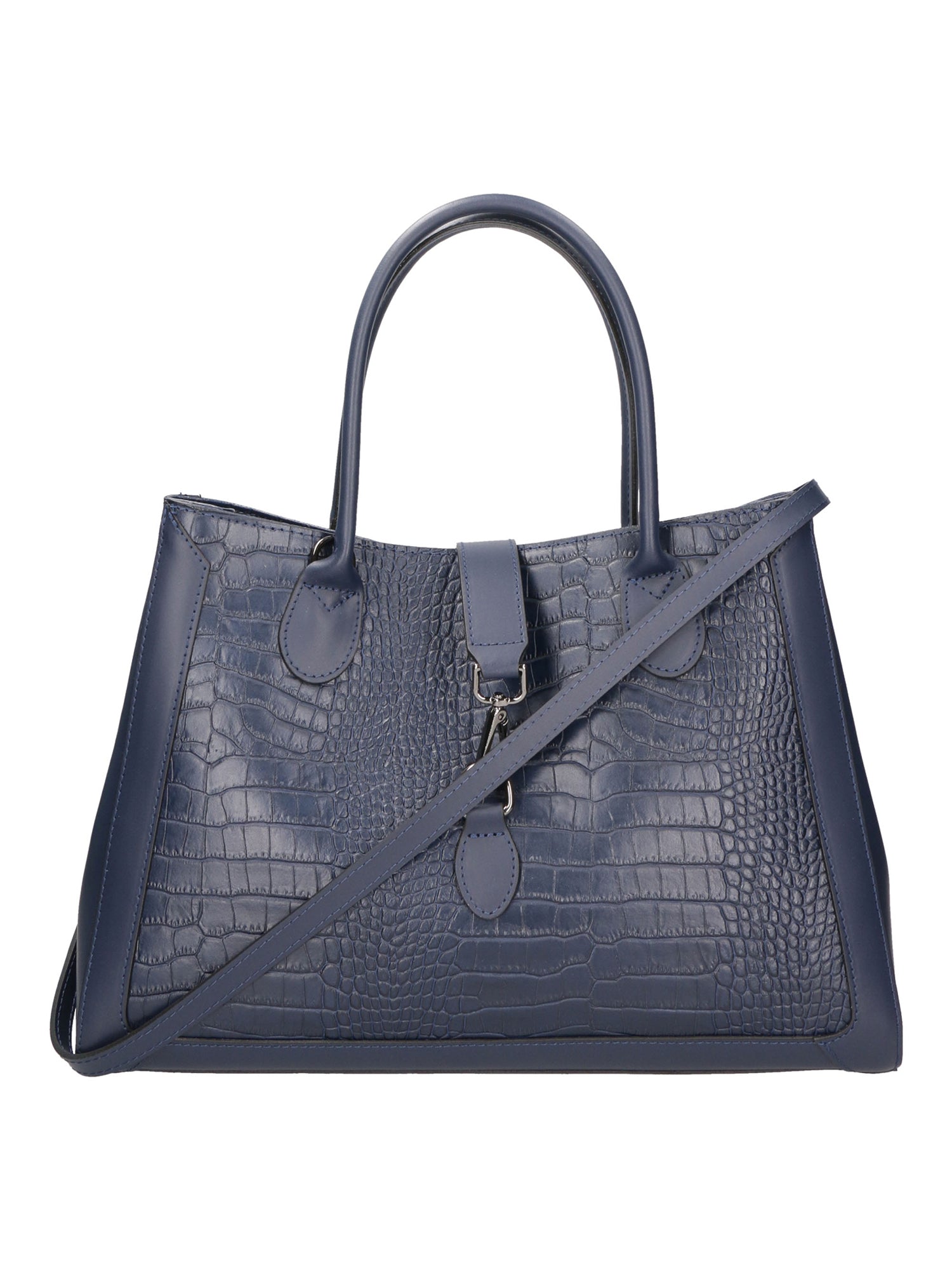 Aurora Borsa a mano da donna Vera pelle croco 05698-C26 BLU SCURO Gave Lux