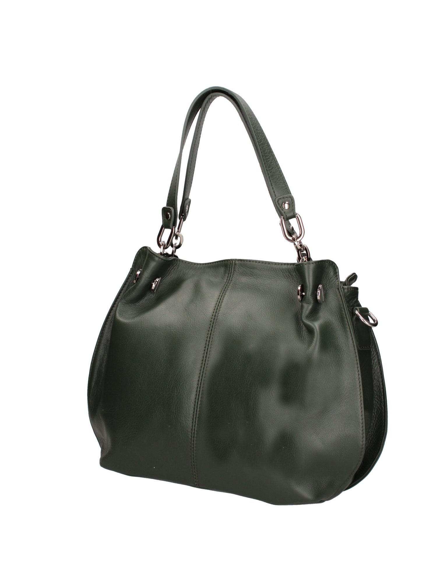 Ereba Borsa a mano da donna Made in Italy 100% pelle 3305-S14 VERDE SCURO Gave Lux