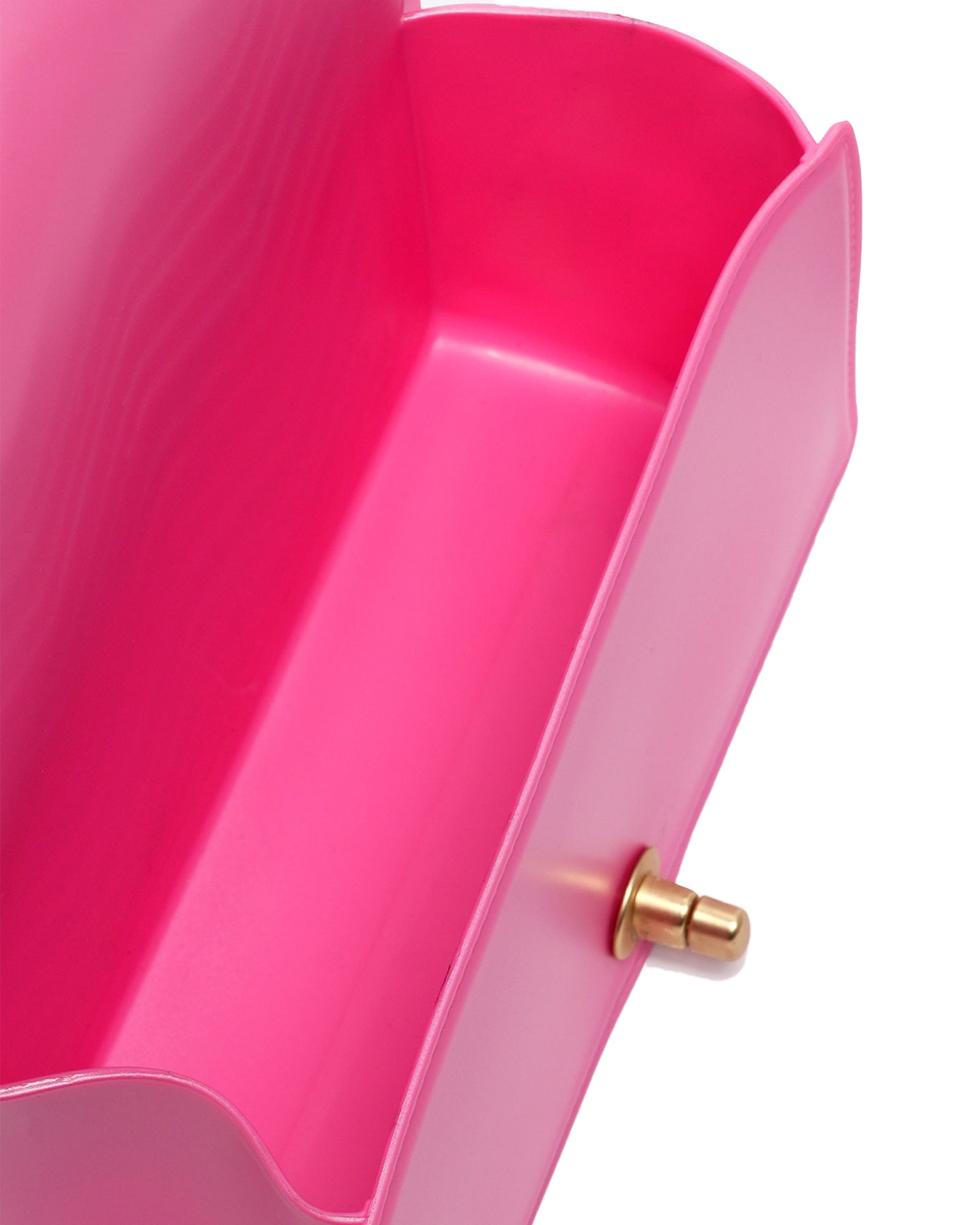 Borsa a mano da donna 100% Pvc FLAT XS MANHATTAN-AURORA PINK + OFF GOLD Marc Ellis