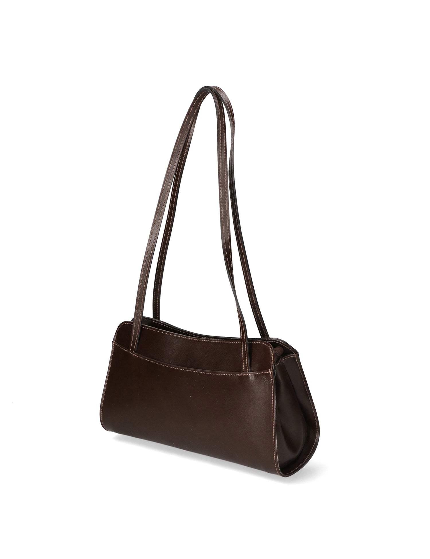 Edera Chic Borsa a spalla da donna Vera pelle 9120-TMORO DARK BROWN Gave Lux