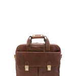 Borsa a mano unisex in vera pelle Made in Italy 4575-TESTA DI MORO Alessia Firenze