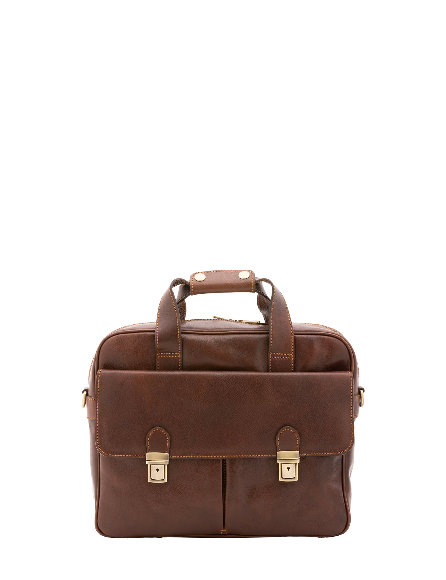 Borsa a mano unisex in vera pelle Made in Italy 4575-TESTA DI MORO Alessia Firenze
