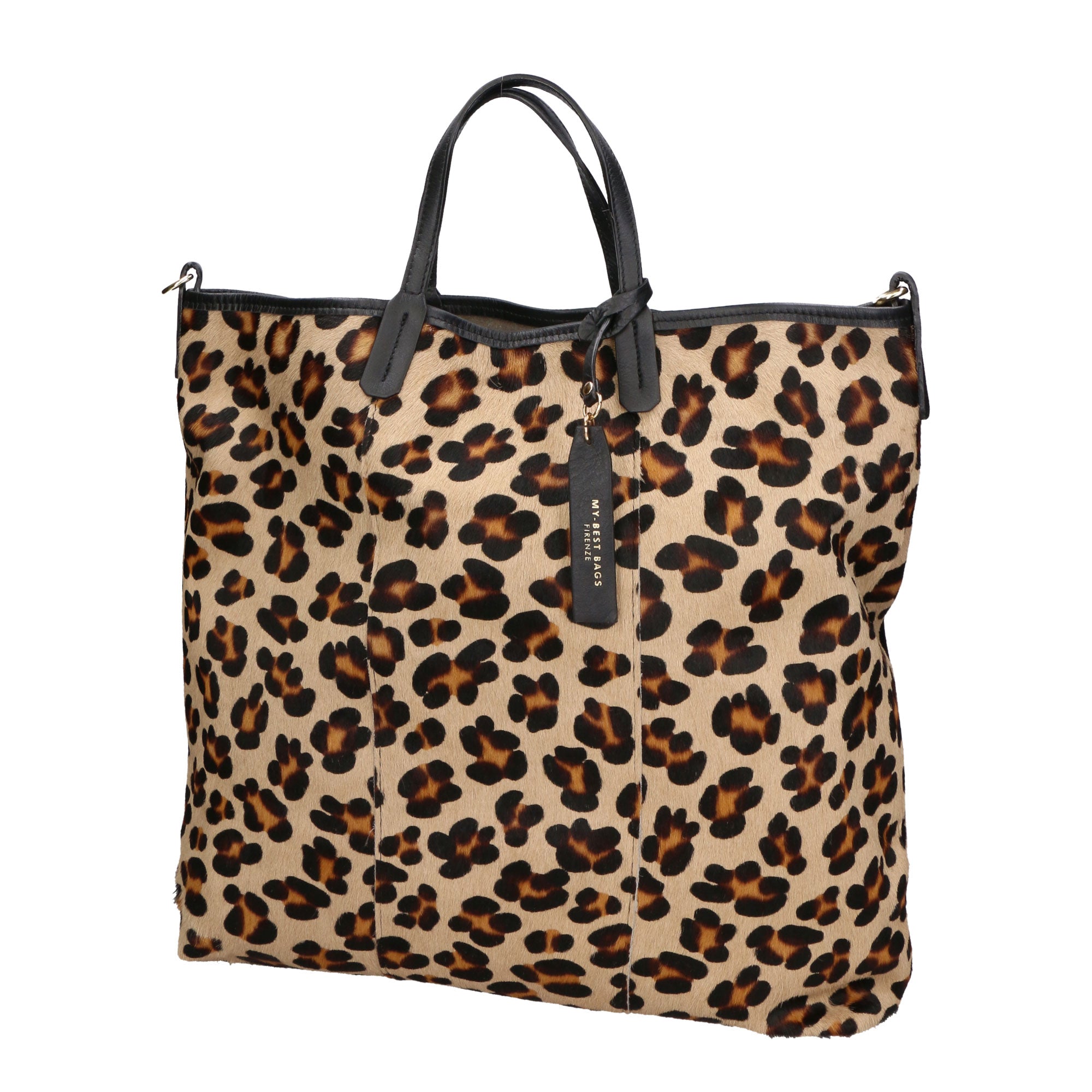 Borsa a mano da donna Vera pelle MYB-6037-FW-LEO GRANDE My Best Bag