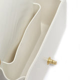 Borsa a mano da donna 100% Pvc FLAT S-WHITE + OFF GOLD Marc Ellis