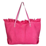 Agnese Borsa Shopper da donna Cotone e pelle 04649-D02 FUXIA FUCHSIA Gave Lux