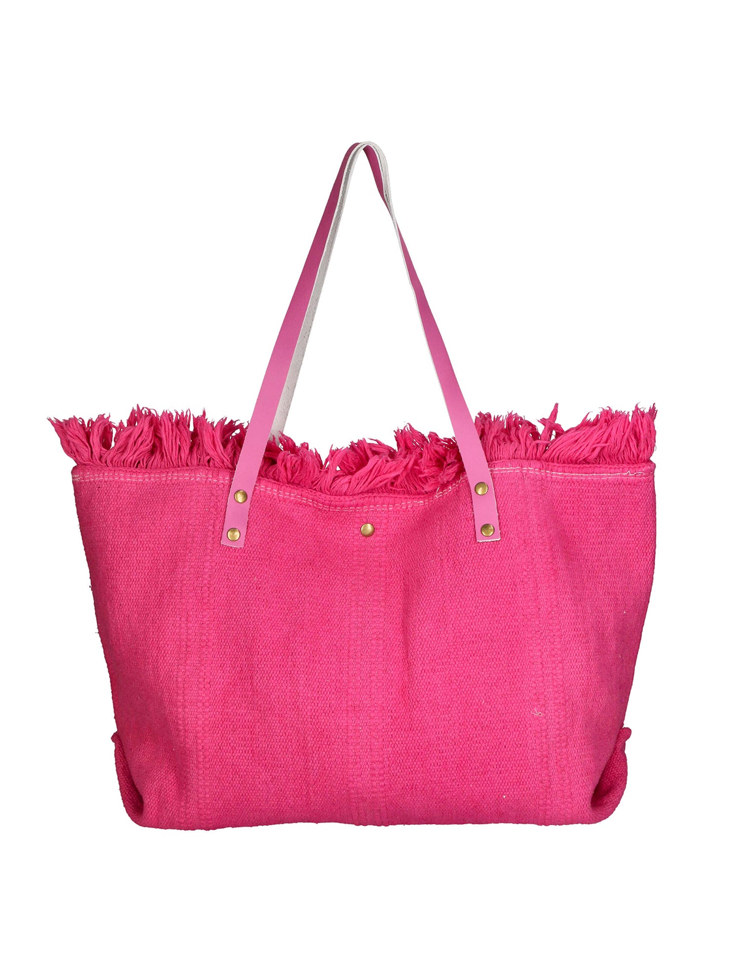 Agnese Borsa Shopper da donna Cotone e pelle 04649-D02 FUXIA FUCHSIA Gave Lux