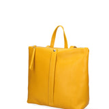 Convertible handbag into a women's backpack in genuine leather Made in Italy 30x30x12 cm