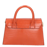 Ariel Borsa a mano da donna Vera pelle 05458-LU35 MATTONE DARK ORANGE Gave Lux