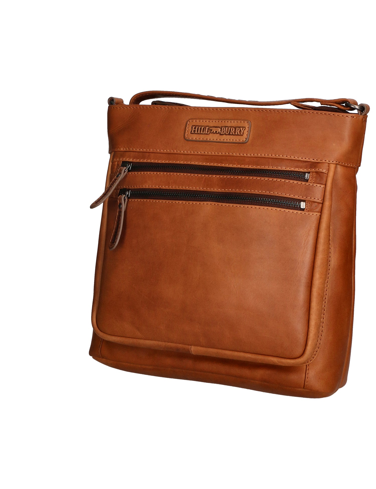 Borsa a tracolla da uomo Vera Pelle RFID HILB-3163-CUOIO Hill Burry